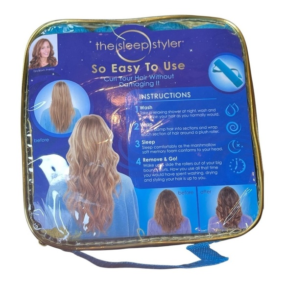 The Sleep Styler Large Blue Hair Rollers Preowned Like New